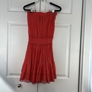 Victoria's Secret Red Strapless Dress XS